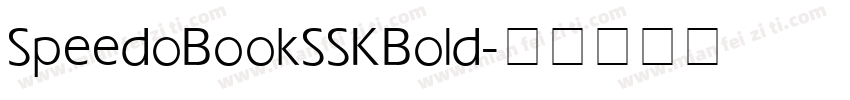 SpeedoBookSSK Bold字体转换